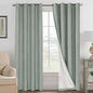 H.VERSAILTEX Bedroom Curtains Blackout Linen Blackout Curtains 84 Inches Long by HVERSAILTEX