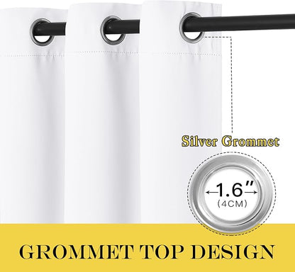 NICETOWN White Room Darkening Curtain 72 inches Long - Image 2