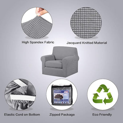 H.VERSAILTEX 2-Pieces Armchair Cover Chair Slipcovers - Image 4
