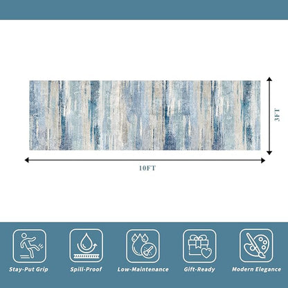 Abstract 3x10 Runner Rug Hallway - Image 2