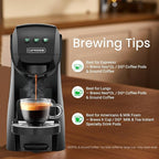 Warriors1 Single Serve Coffee Maker for Keurig K Cup, Espresso Machine for Nespresso Original, Dolce Gusto Pods, Ground Coffee, Cappuccino & Latte Coffee Machine, 20 Bar Espresso Maker, 3 Brew Sizes