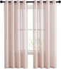 NICETOWN Flax Natural Blend Semi Sheer Curtains 72" L by NICETOWN