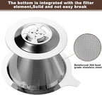 Upgraded Pour Over Coffee Filter, Coffee Dripper, Paperless Mess Stainless Steel Coffee Filter, Maker One to Two Cup Coffee, Easy to Use and Clean (Middle(1-2CUPS))