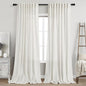 Beige White 102 Inch Linen Curtains by Nanspring