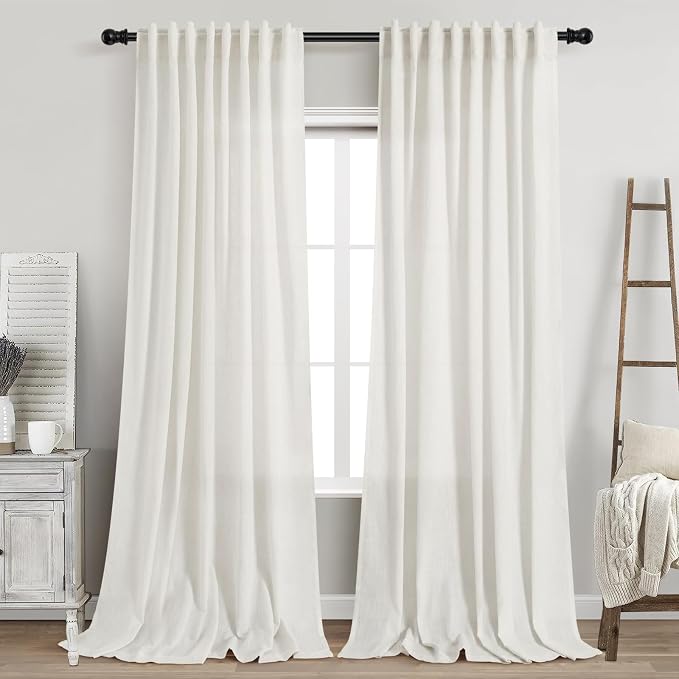 Extra Long 108 Inch Curtains Linen by Nanspring