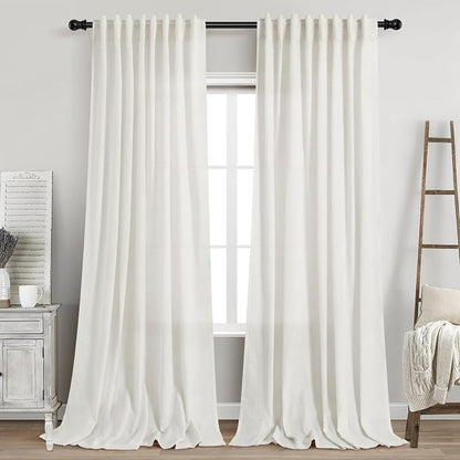 Extra Long 108 Inch Curtains Linen by Nanspring