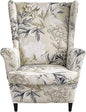 HAOYONG Wing Chair Slipcovers Printed Wingback Chair Covers 2 Pieces Wingback by HAOYONG