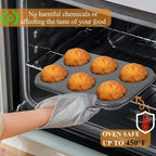 Muffin Cupcake Pan, Muffin Tins Nonstick 6, Muffin Top Cookie Cheese Cake Pan for Baking, Toast Oven Baking Supplies Small Cake Pans Muffin Cups Non Stick