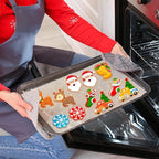 Leesgel Christmas Cookie Cutters, 3D Christmas Holiday Cookie Cutters Shapes with Santa/Xmas Tree/House/Deer, Christmas Party Decorations Ornaments