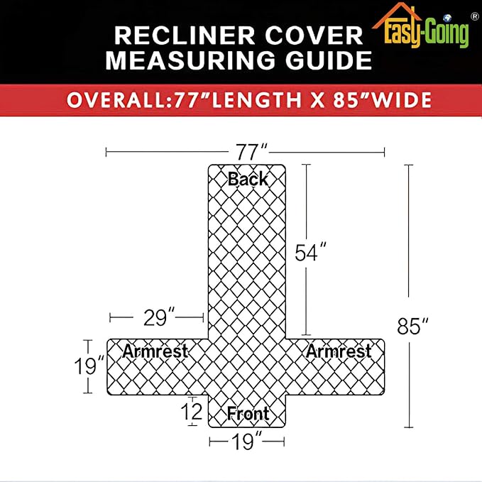Easy-Going Reversible Couch Cover, Recliner 19 in, Water Resistant Furniture Mat - Image 5