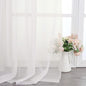 Simplebrand Ivory Sheer Curtains 108 Inches Long, Extra Long Rod Pocket Solid by Simplebrand