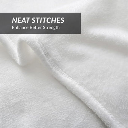 Bedsure GentleSoft Fleece Blanket Twin Size White - Image 5