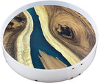 Resin Mold Large Round Deep -Kalinta 16inch Reusable Epoxy Round Molds for Resin Clock, Serving Tray Board, End Table，Floral Preservation Bouquet