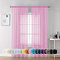 Chyhomenyc Pink Sheer Curtains 72 Inch Length 2 Panels, Light Filtering Soft by Chyhomenyc
