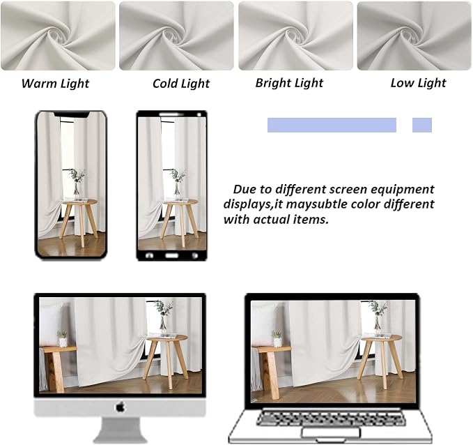 Simplebrand Ava Natural Short Blackout Curtains - Image 9
