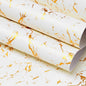 FunStick Modern Gold White Wallpaper Peel and Stick Wallpaper Thick Off White by FunStick