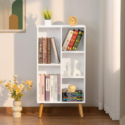 YAHARBO Small White Bookshelf, 3 Tier Modern Kids Bookcase - Image 3