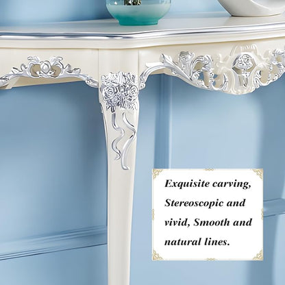 Vintage French Console Table, Wood Entryway Table - Image 4