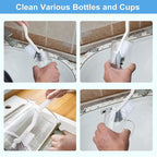 11Pcs Crevice Cleaning Brush Set, Hard Bristle Cleaning Supplies for Kitchen, Bathroom, Corner, Grout, Sink, Cup, Teapot, Bottle, Blender