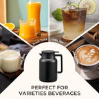 2 Pack 49oz Thermal Coffee Carafe and 15oz Insulated Water Bottle, Stainless Steel Vacuum Thermal Carafes and Water Bottle for Keeping Coffee, Tea, Water - Keep 12 Hours Hot, 24 Hours Cold