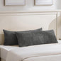 Fancy Homi Set of 2 Dark Gray Boho Long Lumbar Body Decorative Throw Pillow by Fancy+Homi