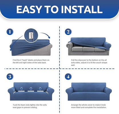 Stretch Oversized Couch Covers for Sofa Slipcover, Riverside | 1-Piece Washable - Image 5