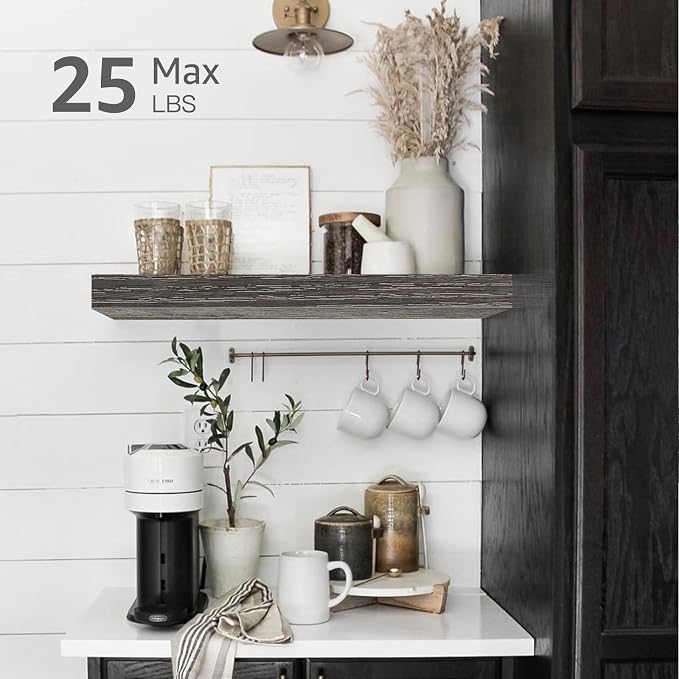 QEEIG Floating Shelves for Wall Bathroom Shelf Bedroom Kitchen Living Room - Image 6
