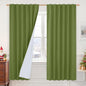72 Inch 100% Blackout Linen Curtains by LAMIT