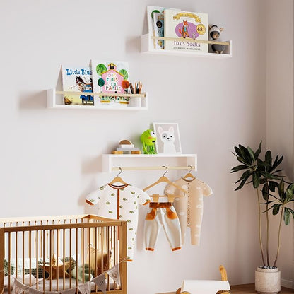 Fixwal Nursery Bookshelves, 16.5 Inch Floating Shelves - Image 2
