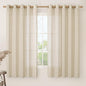 Linen Curtains 63 inch Length for Living Room, Flax Textured Light Filtering by LAMIT