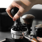 MHW-3BOMBER Coffee Portafilter Cleaning Brush 51mm 54mm ABS Espresso Machine Portafilter Brush Professional Barista Cleaning Tools Effectively Cleaning, Black B5535-OS