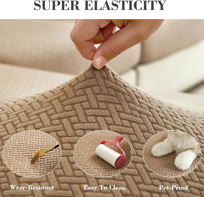 Couch Covers for 2 Cushion Sofa Pet Friendly Couch Cushion Covers Universal - Image 5