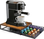 Coffee Pod Holder Drawer Organizer Compatible for Nespresso Vertuo Pods, Holds up to 54 Small or 28 Big Vertuo Pods Rustic Brown