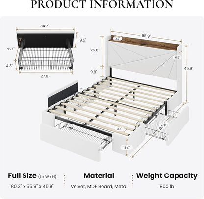 SHA CERLIN Full Size Bed Frame - Image 2