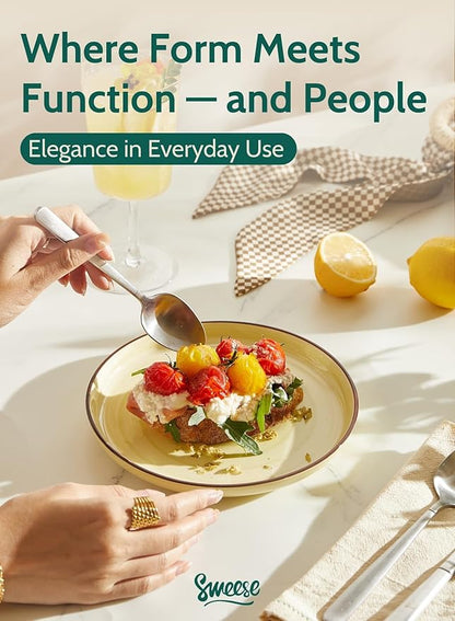 Sweese 7.4 Inch Porcelain Dessert Plates, Round Salad/Appetizer Plate Set, Microwave Dishwasher Safe, Green, 6-Pack