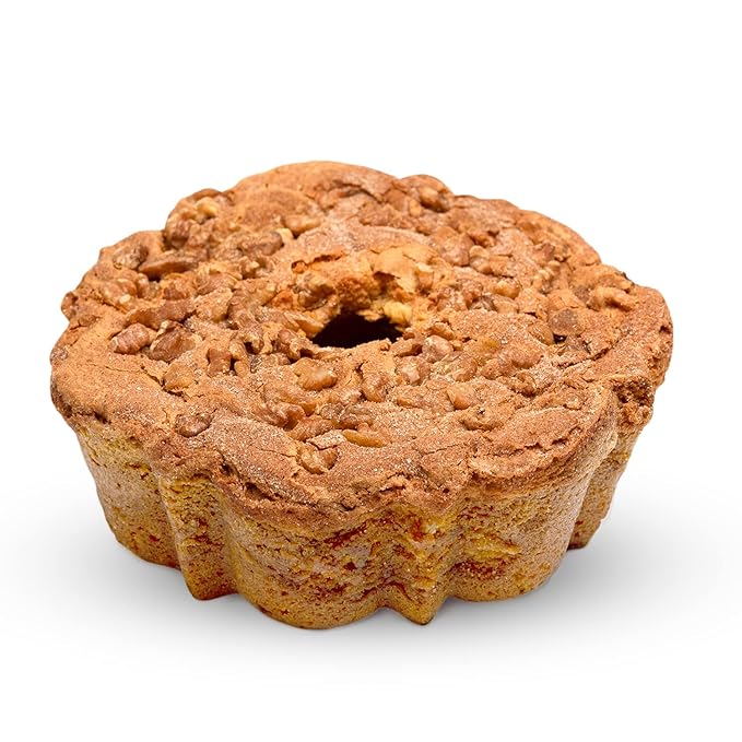 Traditional Cinnamon Walnut Coffee Cake - Cinnamon Streusel and Chopped Walnuts Toppings - Delicious Recipe of Coffee Cakes for Special Occasions - 1.75 Pounds