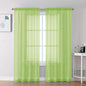 Chyhomenyc Lime Sheer Curtains 72 Inch Length 2 Panels, Light Filtering Soft by Chyhomenyc