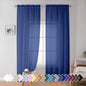 Simplebrand Royal Blue Sheer Curtains 72 Inches Long 2 Panels by Simplebrand