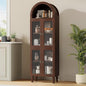 71" Tall Arched Cabinet with Acrylic Door, Modern Curio Arched Bookcase with by WelcometoIABIFO