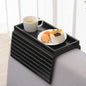 GEHE Bamboo Sofa Arm Tray, Foldable Couch Arm Tray Side Table, Anti-Falling by GEHE