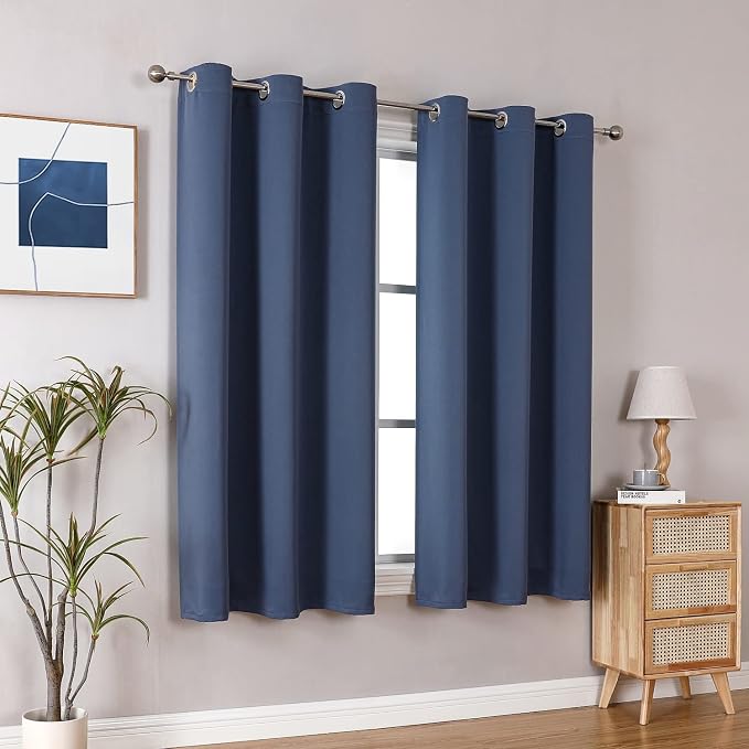 ChrisDowa Blackout Curtains for Bedroom and Living Room 50 Inches Long | 2 - Image 6