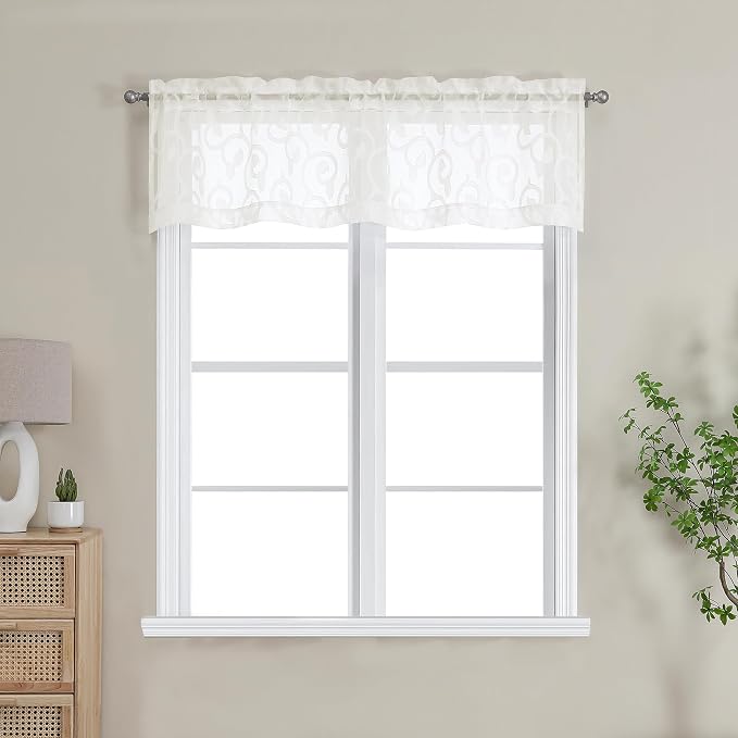 Furman Ivory Sheer Curtains Valances by OWENIE