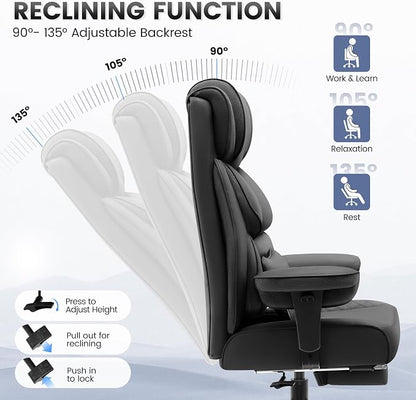 BestGlory Office Desk Chair, Big and Tall Leather Gaming Chair - Image 6