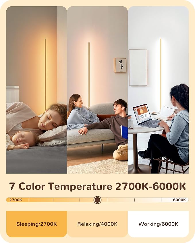 EDISHINE Floor Lamp, Remote Control & Foot Switch Floor Lamps - Image 2