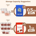 ComSaf 4oz Small Airtight Glass Jars Set of 6 with Lids Food Storage Jar Round, Mason Jar, Mini Storage Container with Clear Preserving Seal Wire Clip Fastening for Kitchen Canning, Jam, Spice, Honey