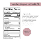 Stellar Eats Grain-Free Gingerbread Cookie Baking Mix | Gluten-Free, Dairy-Free, Plant-Based, Paleo-Friendly | Sweetened with Coconut Sugar | Almond Flour-Based | Non-GMO, Kosher | 8.5 oz | 1 Pack