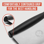 Chef Pomodoro Stainless Steel Bench Scraper 6" for Bread, Pizza and Pastry, Dough Scraper, Kitchen Scraper Tool, Sharp Edge Food Scraper Tool Kitchen, Heavy Duty Bench Knife, Nonslip Pastry Cutter