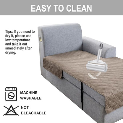 Genina L Shape Couch Cover, Sectional Couch Chaise Covers, Waterproof Washable - Image 6