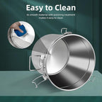 710 OZ Stainless Steel Canister Rice Cereal Grain Storage Containers with Lid Airtight Coffee Bean Storage Milk Flour Sugar Food Storage for Home Bar Restaurant (21L/710 OZ)