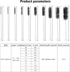Coffee Machine Cleaning Brush - 15 PCS Straw Brush,Long Handle Bottle Brush, Flexible Scrub Brush for Water Bottles, Glasswares, Mugs,Coffee Pots, Cups,Water Bottles,Bent Pipe